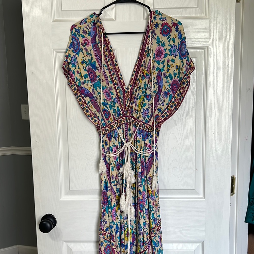 Floral print long dress by R. Vivimos.